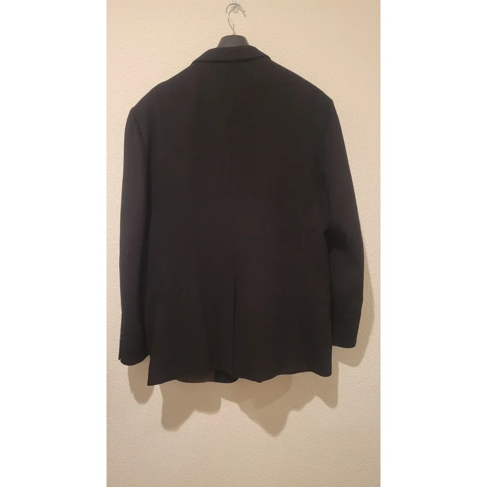Club Room Men's 100% Camel Hair Sport Coat Jacket BLAZER Size 48 Long Black